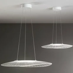 Fabas Luce Suspension LED Vela, blanc, Oval, 59 cm x 43 cm| Suspensions Led|Suspensions
