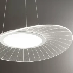 Fabas Luce Suspension LED Vela, blanc, Oval, 59 cm x 43 cm| Suspensions Led|Suspensions