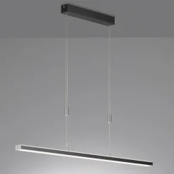 FISCHER & HONSEL Suspension LED Vitan, noir sable, longueur 115 cm, à 2 lampes, CCT| Suspensions Led|Suspensions