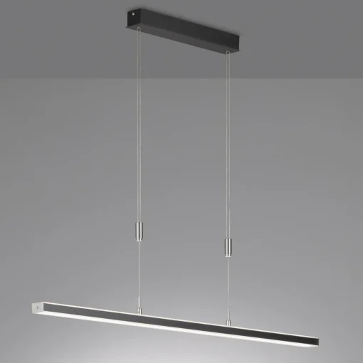 FISCHER & HONSEL Suspension LED Vitan, noir sable, longueur 115 cm, à 2 lampes, CCT| Suspensions Led|Suspensions