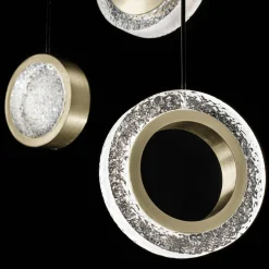 Sil-Lux Suspension LED Yo-Yo, à 6 lampes, noire/dorée| Suspensions Led|Suspensions