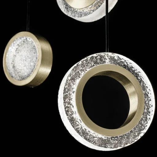 Sil-Lux Suspension LED Yo-Yo, à 6 lampes, noire/dorée| Suspensions Led|Suspensions