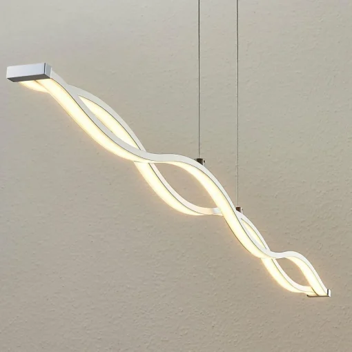 Lucande Suspension linéaire LED Roan, en forme de vague| Suspensions Led|Suspensions