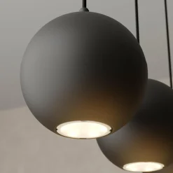 HELAM Suspension Midnight en noir 4 lampes long| Suspensions Led|Suspensions