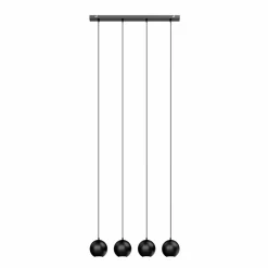 HELAM Suspension Midnight en noir 4 lampes long| Suspensions Led|Suspensions