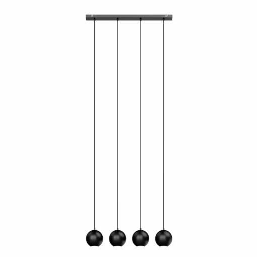 HELAM Suspension Midnight en noir 4 lampes long| Suspensions Led|Suspensions
