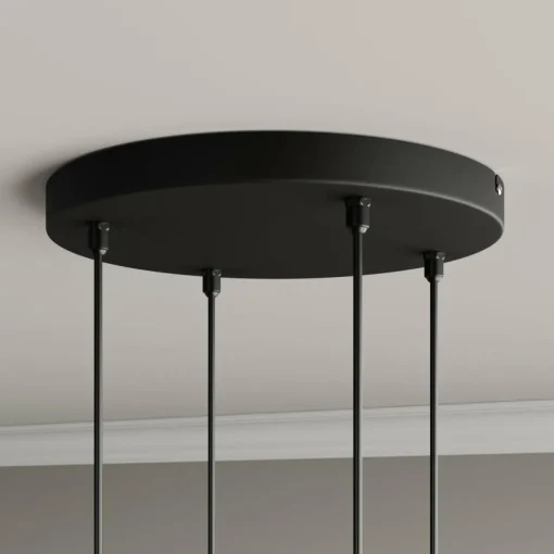 HELAM Suspension Midnight en noir/cuivré 4 lampes ronde| Suspensions Led|Suspensions
