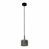 Lindby Suspension Rilea, noir, verre fumé, lentille, 4200K| Suspensions Led|Suspensions