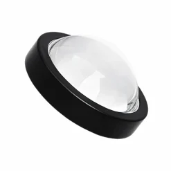 Lindby Suspension Rilea, noir, verre fumé, lentille, 4200K| Suspensions Led|Suspensions