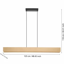 EGLO Suspension Smart-ZIG LED Anchorena-Z, longueur 123 cm, RVB, CCT| Suspensions Led|Suspensions