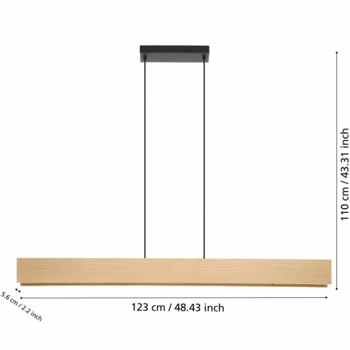 EGLO Suspension Smart-ZIG LED Anchorena-Z, longueur 123 cm, RVB, CCT| Suspensions Led|Suspensions
