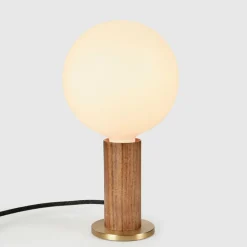 Tala lampe à poser Knuckle, ampoule globe opale, noyer| Lampes À Poser Led|Lampes À Poser Et Lampes De Table
