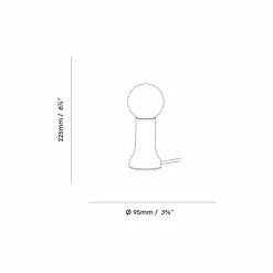 Tala lampe à poser Shore, verre, ampoule LED E27 Globe, marron| Lampes À Poser Led|Lampes À Poser Et Lampes De Table