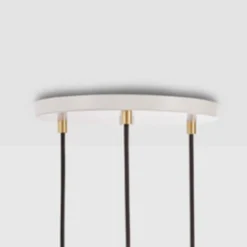 Tala Suspension Triple Pendant ronde, E27 claire, blanc/noix| Suspensions Led|Suspensions