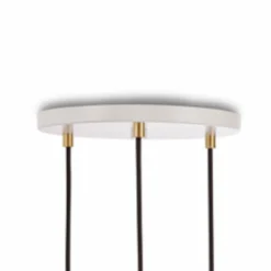 Tala Suspension Triple Pendant ronde, E27 opale, blanc/laiton| Suspensions Led|Suspensions