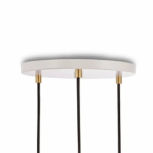 Tala Suspension Triple Pendant ronde, E27 opale, blanc/laiton| Suspensions Led|Suspensions