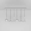 Tom Dixon Beat Range Linear suspension x6 blanche| Suspensions Led|Suspensions
