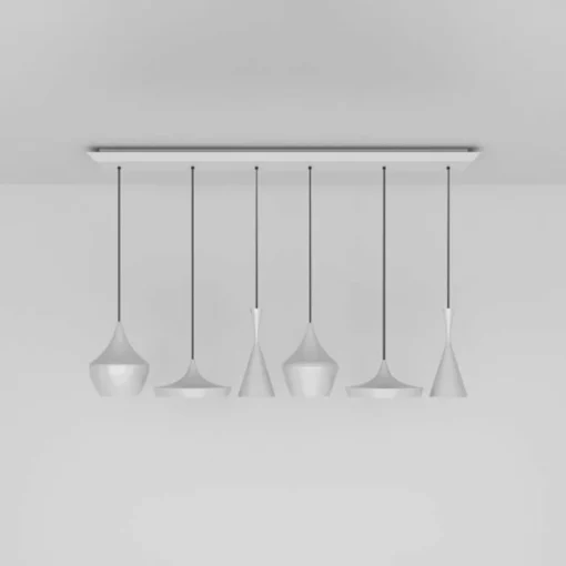 Tom Dixon Beat Range Linear suspension x6 blanche| Suspensions Led|Suspensions