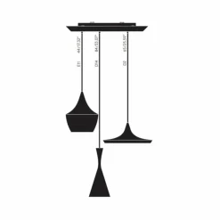 Tom Dixon Beat Trio Round suspension x3 blanche| Suspensions Led|Suspensions