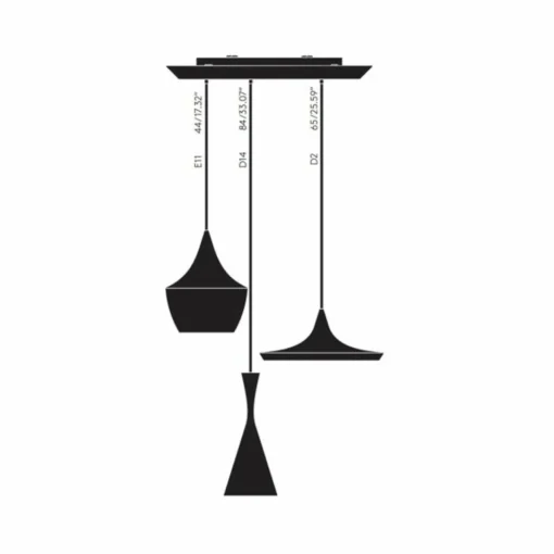 Tom Dixon Beat Trio Round suspension x3 blanche| Suspensions Led|Suspensions