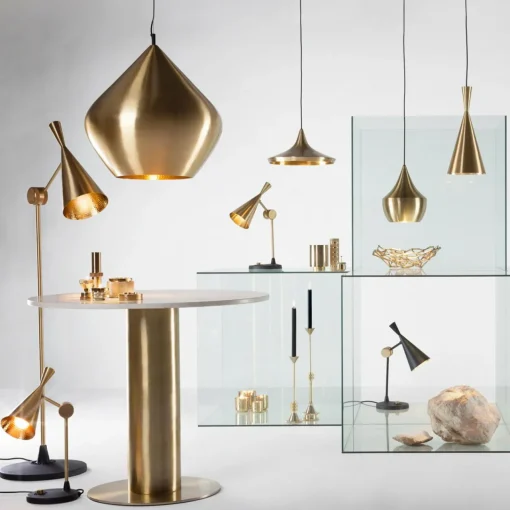 Tom Dixon Beat Wide suspension LED, laiton| Suspensions Led|Suspensions
