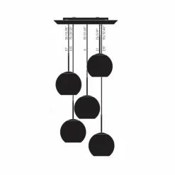Tom Dixon Copper 25 cm Round suspension, 5 lampes| Suspensions Led|Suspensions