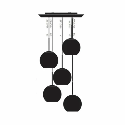 Tom Dixon Copper 25 cm Round suspension, 5 lampes| Suspensions Led|Suspensions