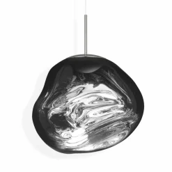 Tom Dixon Suspension LED Melt, Ø 50 cm, chrome, plastique| Suspensions Led|Suspensions