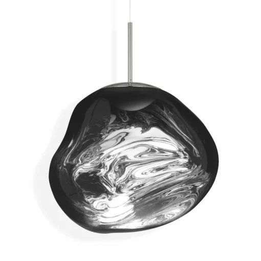Tom Dixon Suspension LED Melt, Ø 50 cm, chrome, plastique| Suspensions Led|Suspensions
