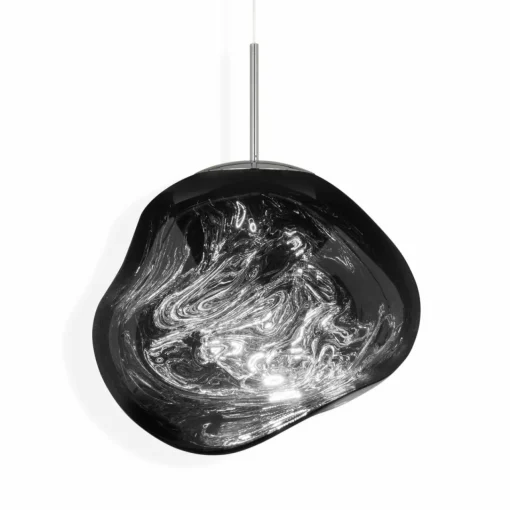Tom Dixon Suspension LED Melt, Ø 50 cm, chrome, plastique| Suspensions Led|Suspensions