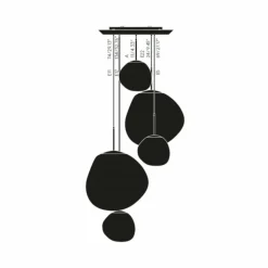 Tom Dixon Suspension Melt Large Round, Ø 95 cm, chrome| Suspensions Led|Suspensions