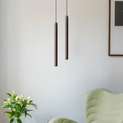 UMAGE Chimes Tall suspension LED chêne foncé| Suspensions Led|Suspensions