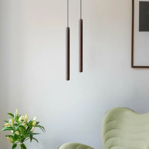UMAGE Chimes Tall suspension LED chêne foncé| Suspensions Led|Suspensions