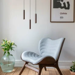 UMAGE Chimes Tall suspension LED chêne foncé| Suspensions Led|Suspensions