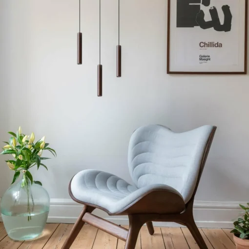 UMAGE Chimes Tall suspension LED chêne foncé| Suspensions Led|Suspensions