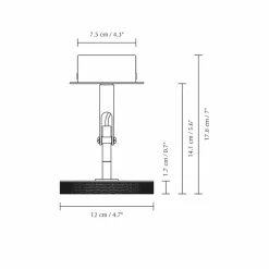 UMAGE spot LED Asteria, Ø 12 cm, acier poli| Spots Et Projecteurs Led|Spots