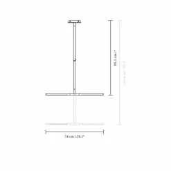 UMAGE suspension LED Omni, laiton, à 2 lampes, longueur 74 cm| Suspensions Led|Suspensions