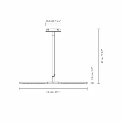 UMAGE suspension LED Omni, laiton, à 2 lampes, longueur 74 cm| Suspensions Led|Suspensions