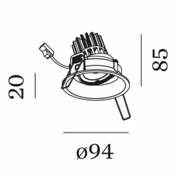 Wever & Ducré Lighting WEVER & DUCRÉ Deep Adjust encastré 2 700 K blanc| Spots Encastrés Led|Luminaires Led D'Intérieur