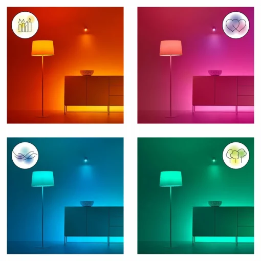 WiZ A60 Ampoule LED mate WiFi E27 8,5W RGBW Lot de 2| Ampoules Connectées Et Intelligentes|Ampoules Connectées Et Intelligentes