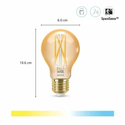 WiZ A60 ampoule LED Wi-Fi E27 7W ambrée CCT| Ampoules Connectées Et Intelligentes|Ampoules Connectées Et Intelligentes