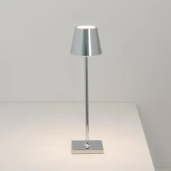 Zafferano Poldina micro lampe batterie chromé| Lampes À Poser Led|Lampes À Poser Et Lampes De Table